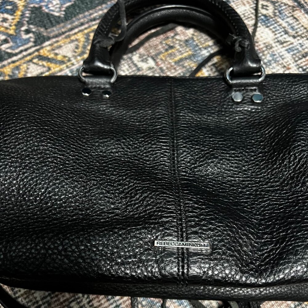 Rebecca Minkoff Black Mini Moto Leather Crossbody Bag - Picture 6 of 6